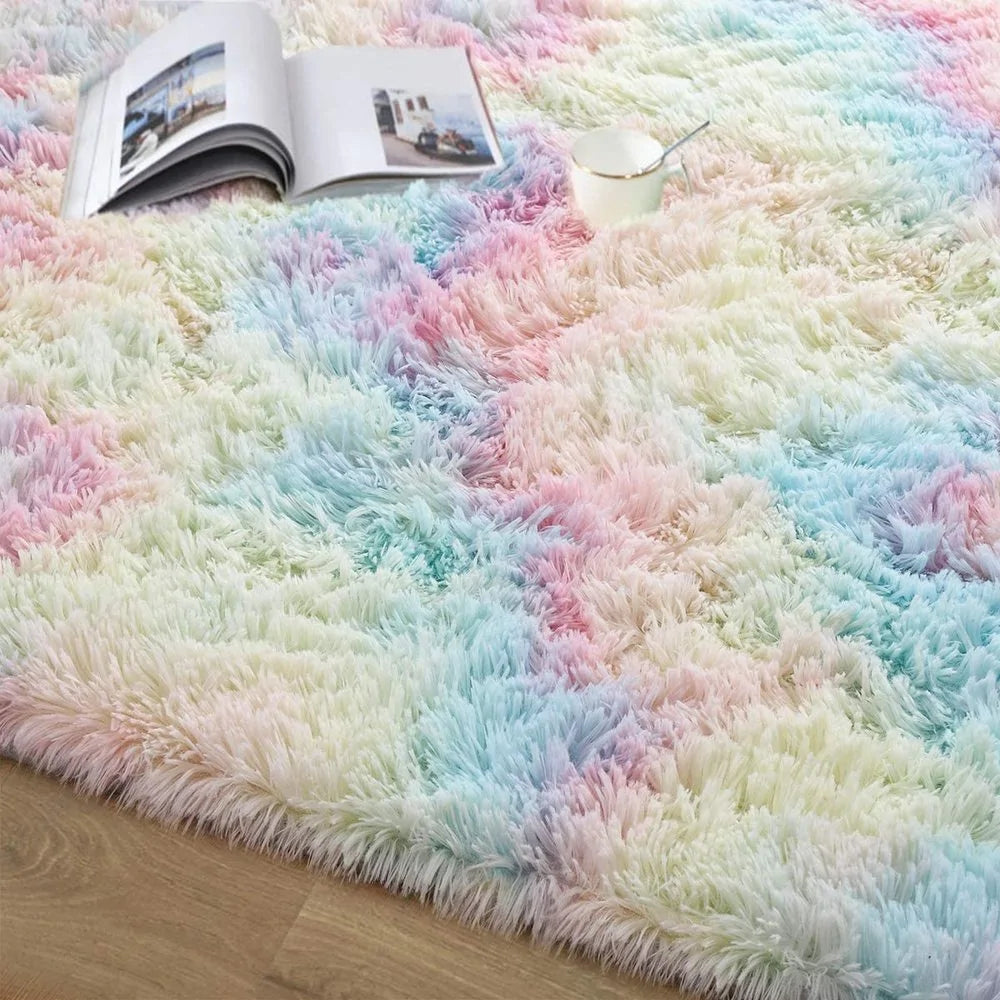 Colorful Shaggy Soft Fluffy Plush Carpet