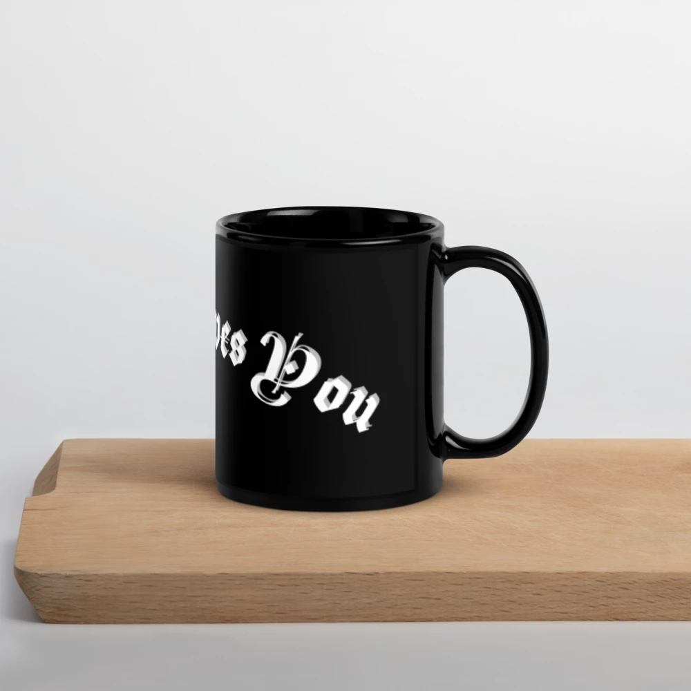 Black Mug Jesus loves you inspiration